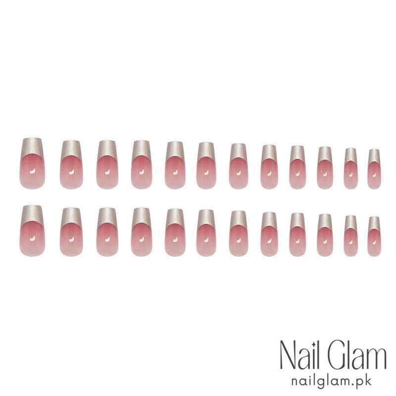 French Satin Glow (24Pcs) - Nail Kit Included