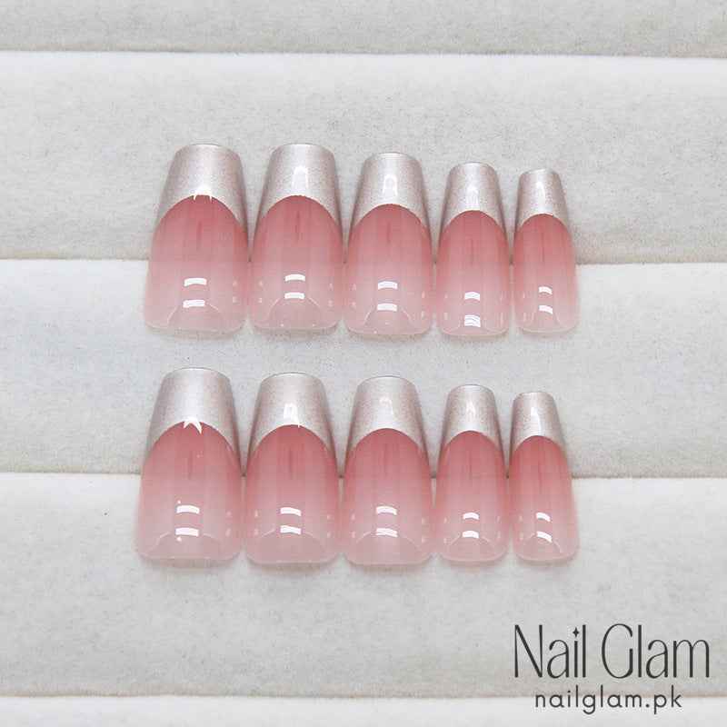 French Satin Glow (24Pcs) - Nail Kit Included