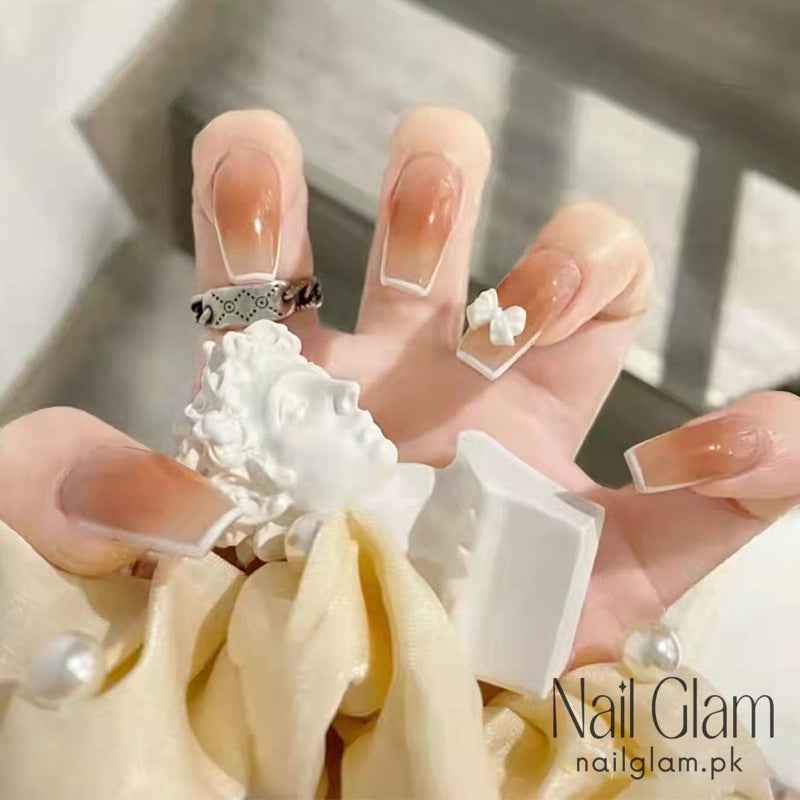 3D Caramel Gradient (24Pcs) - Nail Kit Included