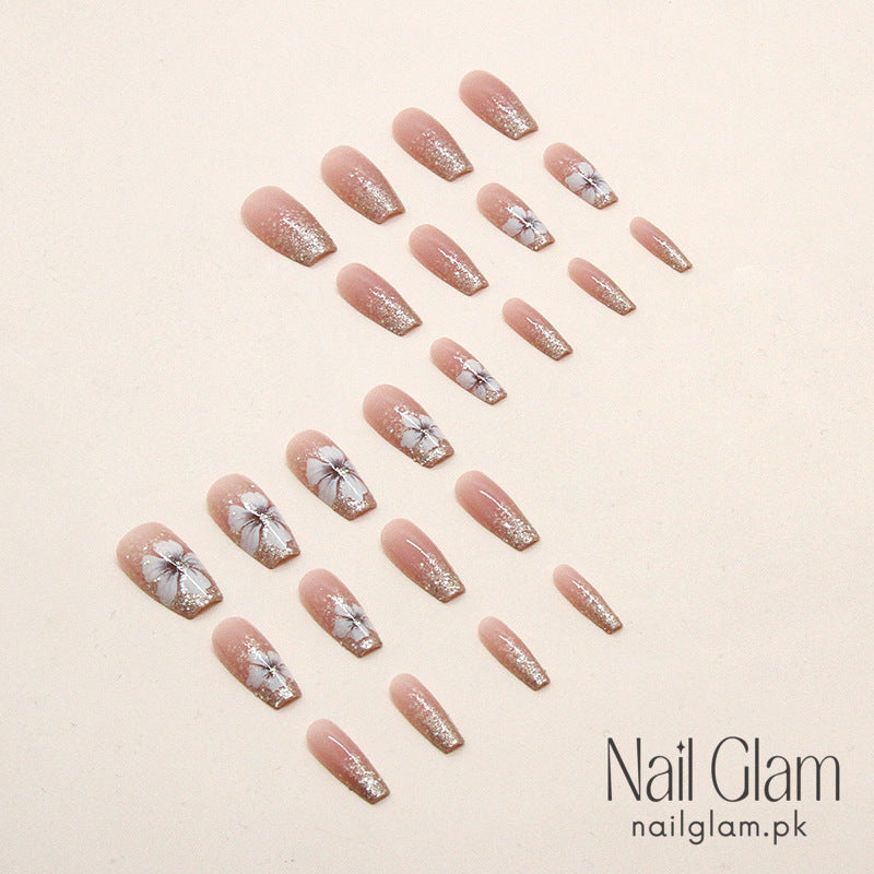Nail Glam 23 - Foil Flakes (24Pcs) - Nail Kit Included
