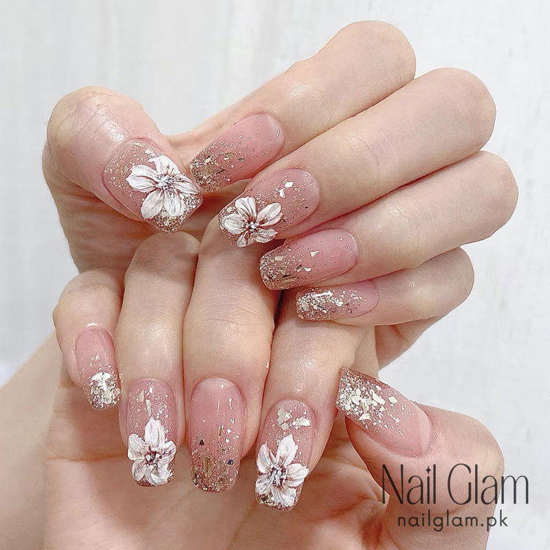 Nail Glam 23 - Foil Flakes (24Pcs) - Nail Kit Included