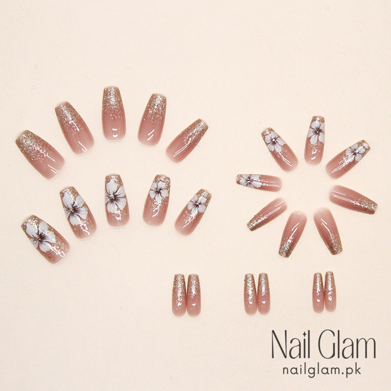 Nail Glam 23 - Foil Flakes (24Pcs) - Nail Kit Included