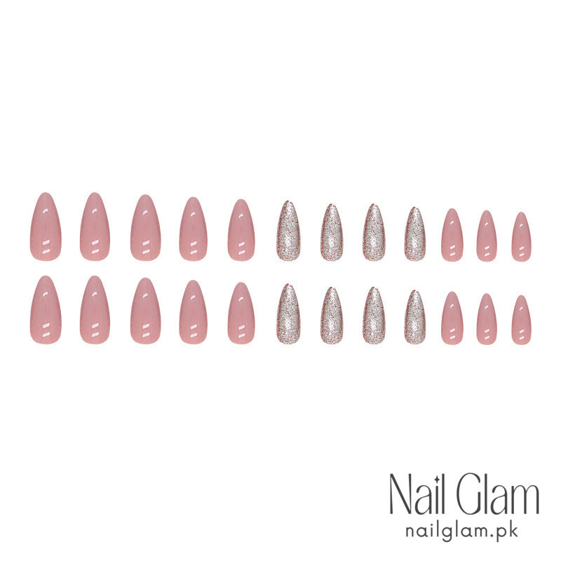 Mauve-Pink Almond (24Pcs) - Nail Kit Included
