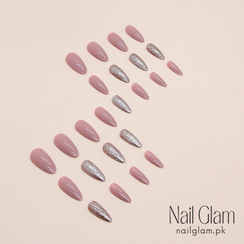 Mauve-Pink Almond (24Pcs) - Nail Kit Included