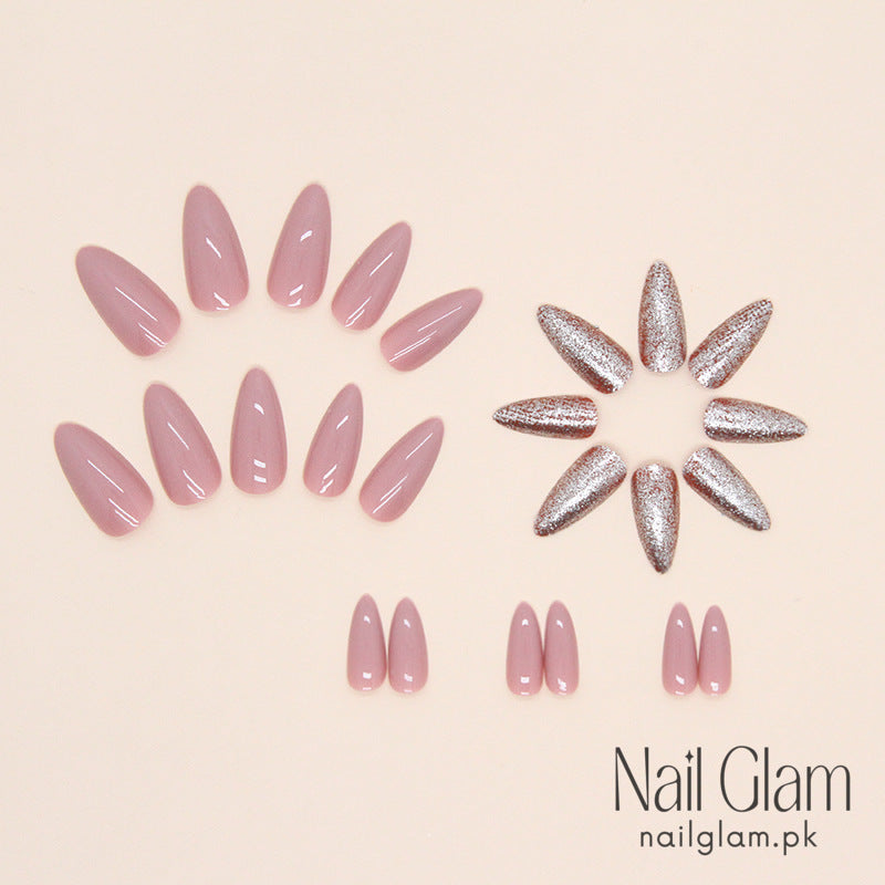 Mauve-Pink Almond (24Pcs) - Nail Kit Included