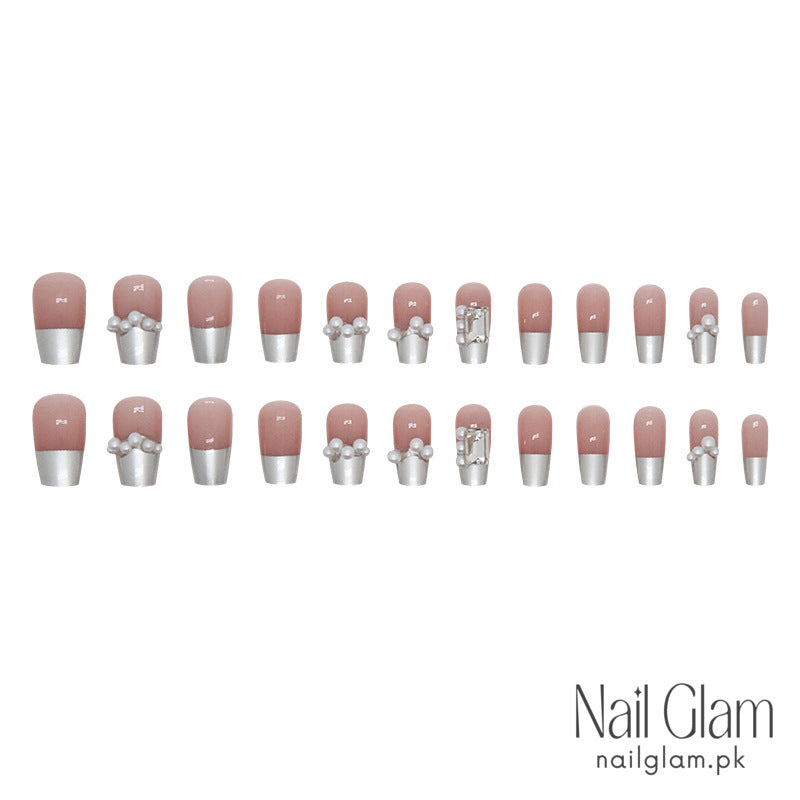 Pearl French (24Pcs) - Nail Kit Included