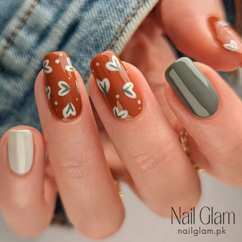 Cozy Fall Vibes (24Pcs) - Nail Kit Included