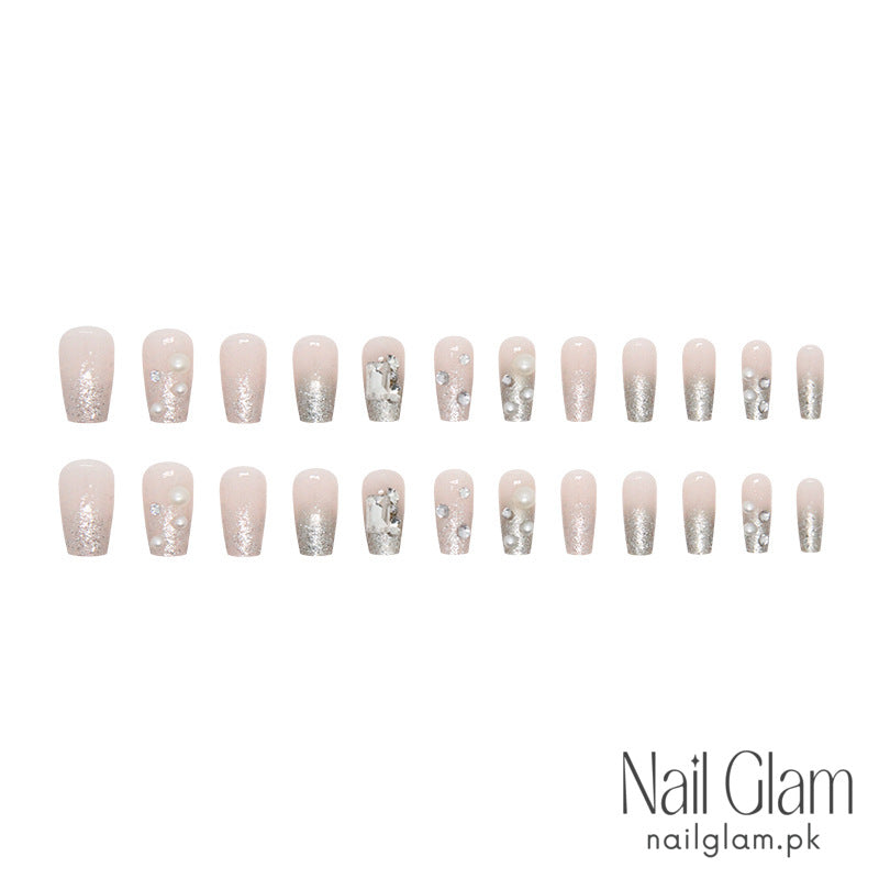 Glamorous 3D Pearls (24Pcs) - Nail Kit Included