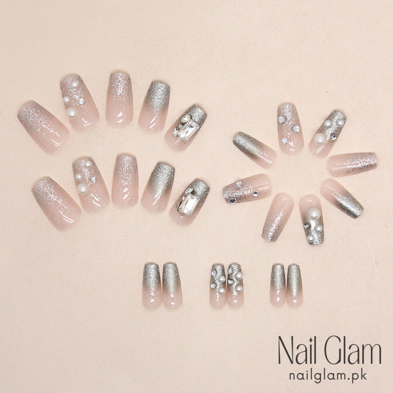 Glamorous 3D Pearls (24Pcs) - Nail Kit Included