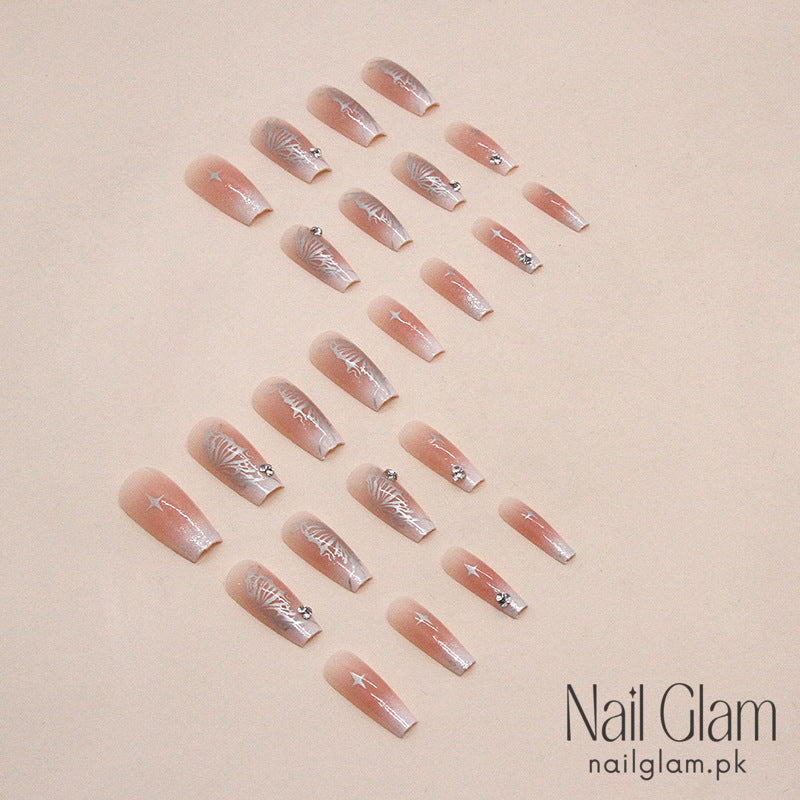 Nail Glam 43 - Sweet Dream Butterfly (24Pcs) - Nail Kit Included