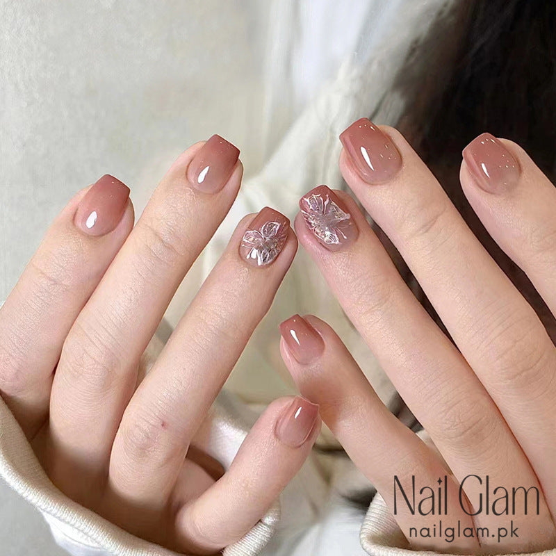 Moonlight Butterfly (24Pcs) - Nail Kit Included