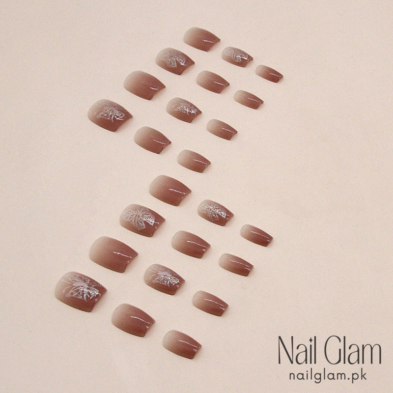 Moonlight Butterfly (24Pcs) - Nail Kit Included