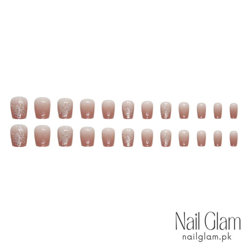 Moonlight Butterfly (24Pcs) - Nail Kit Included