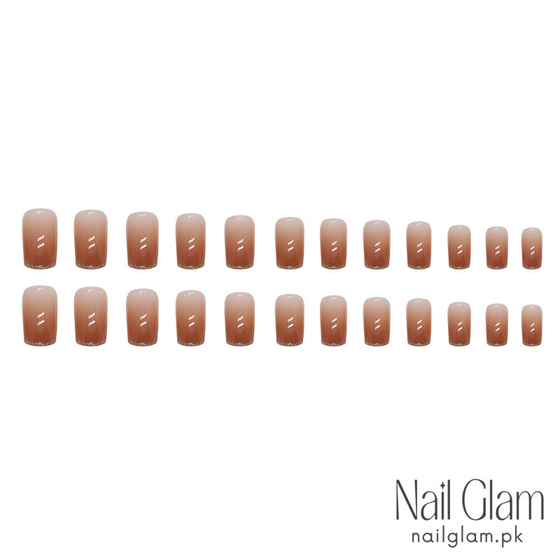 Caramel-Toned (24Pcs) - Nail Kit Included