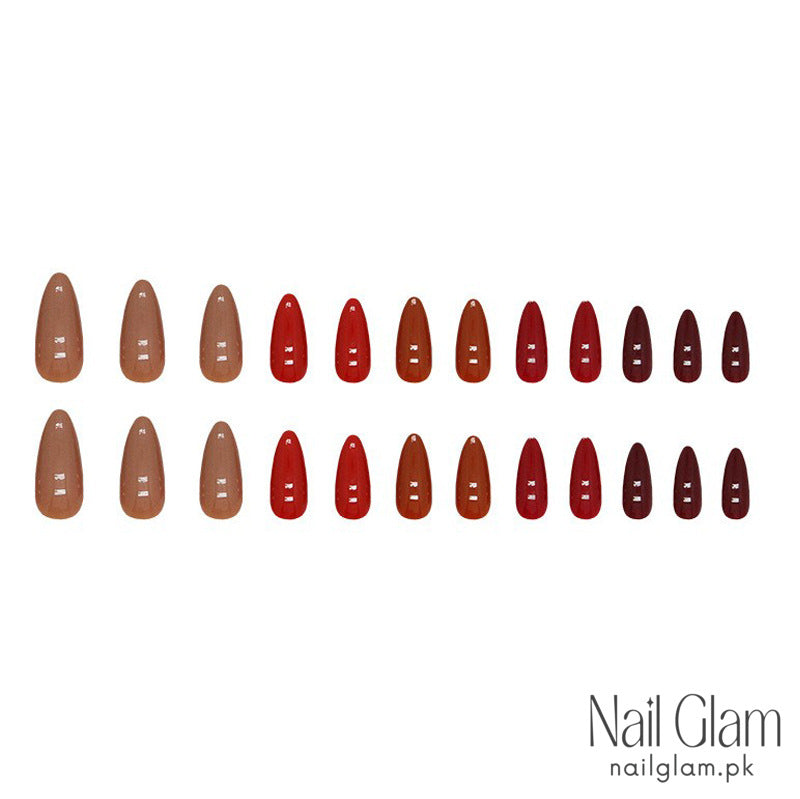 Fiery Perfection (24Pcs) - Nail Kit Included