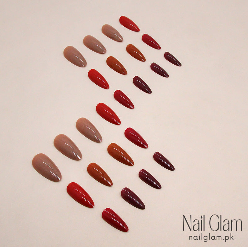 Fiery Perfection (24Pcs) - Nail Kit Included