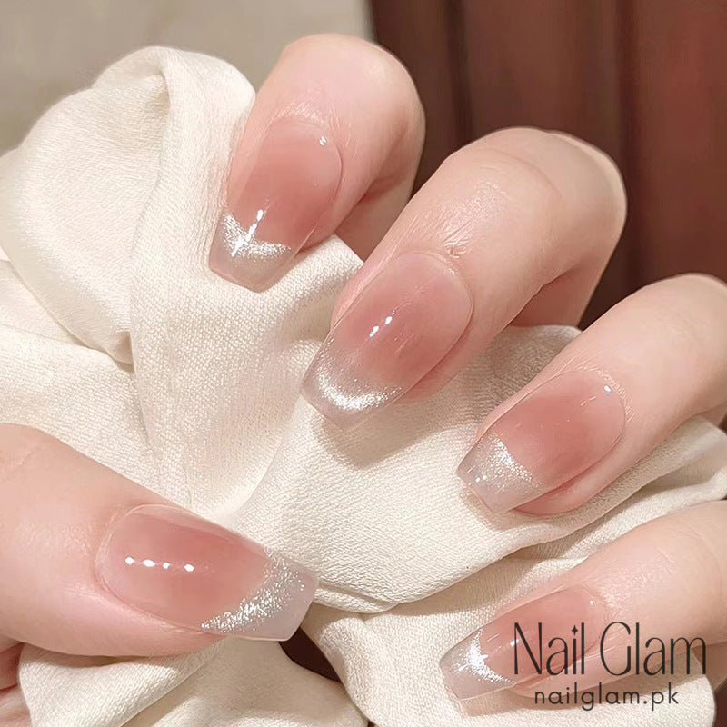Nail Glam 52 - Smiling Cat Eye (24Pcs) - Nail Kit Included