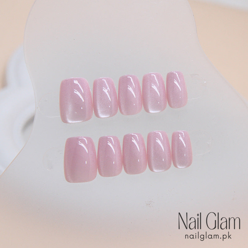 Nail Glam 62 - Lavender Cat Eye (30Pcs) - Nail Kit Included