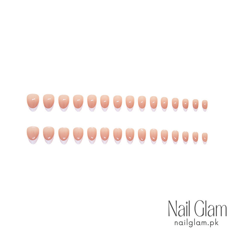 Natural Pink Base French Tip (24Pcs) - Nail Kit Included