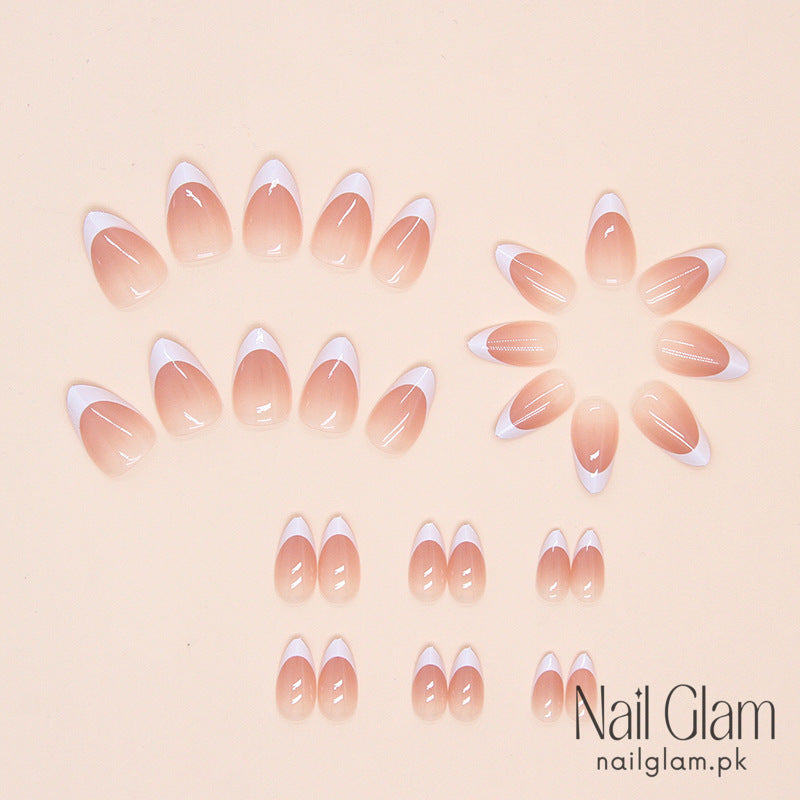 Natural Pink Base French Tip (24Pcs) - Nail Kit Included