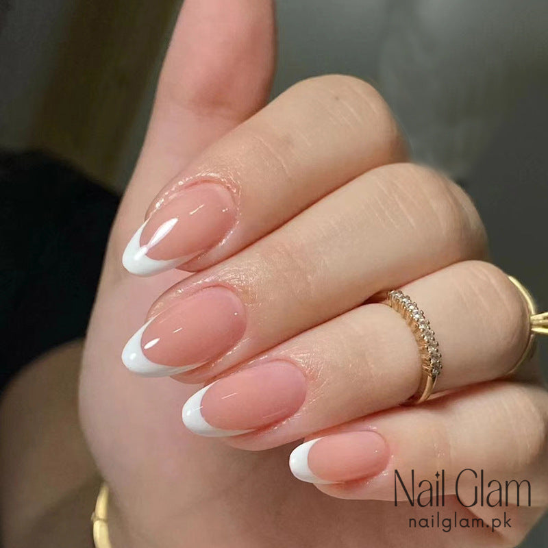 Natural Pink Base French Tip (24Pcs) - Nail Kit Included