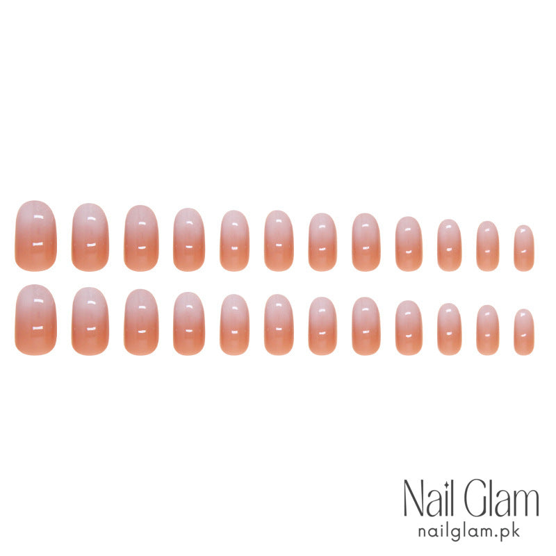 Nude To White Gradient (24Pcs) - Nail Kit Included