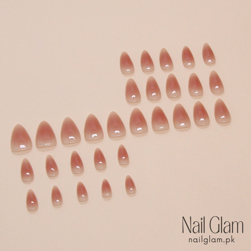 Nail Glam 86 - Natural Nude Press-On Nails (24Pcs) - Nail Kit Included