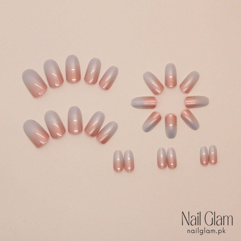 Nail Glam 91 - Effortless Elegance Press-On Nails (24Pcs) - Nail Kit Included