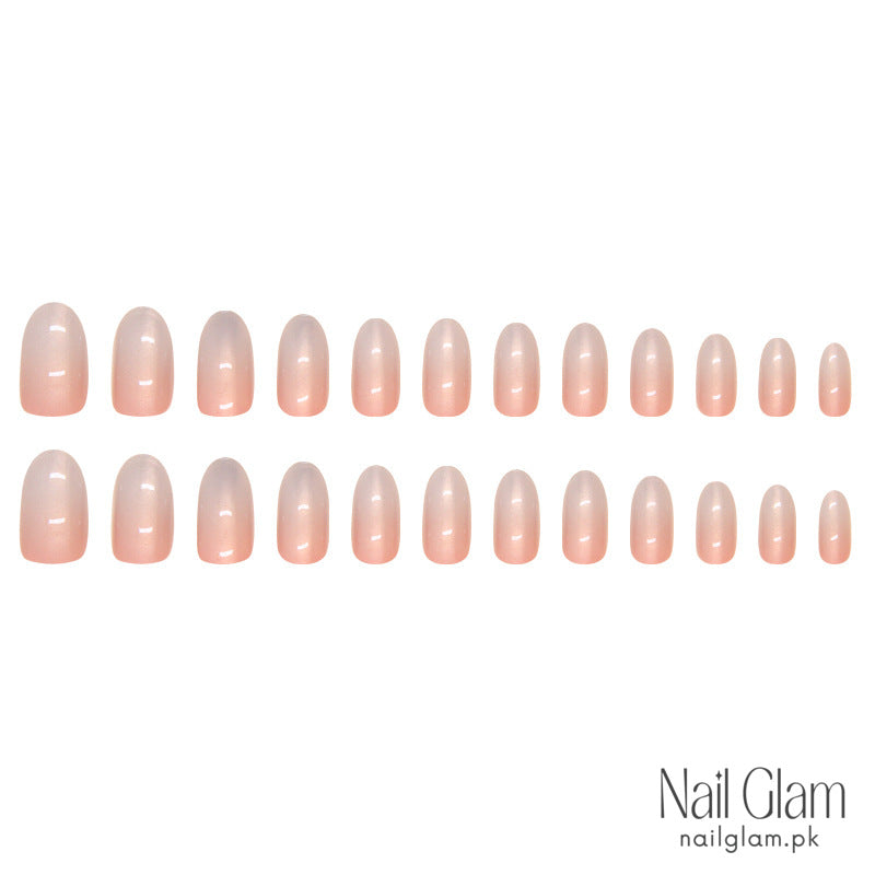 Nail Glam 91 - Effortless Elegance Press-On Nails (24Pcs) - Nail Kit Included