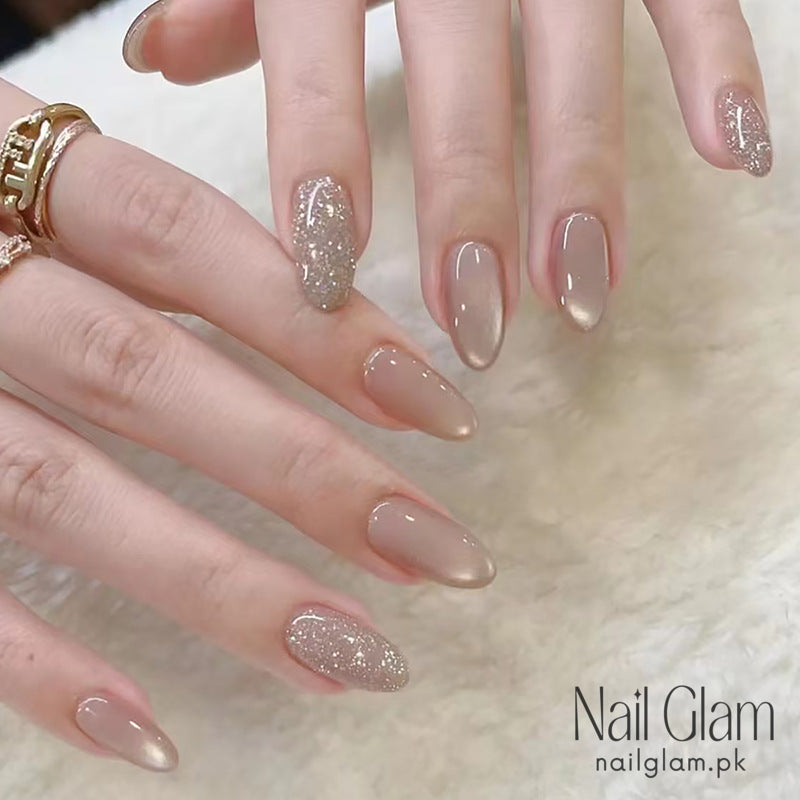 Nail Glam 92 - Glam Meets Elegance Press-On Nails (24Pcs) - Nail Kit Included
