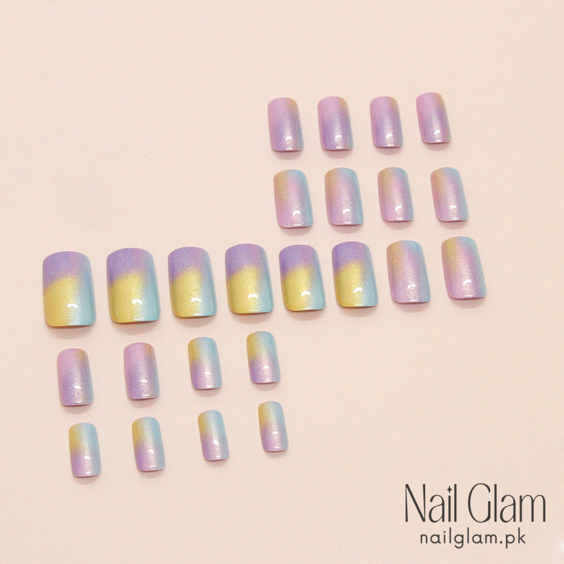 Nail Glam 95 - Dreamy Pastel Press-On Nails (24Pcs) - Free Nail Kit Included
