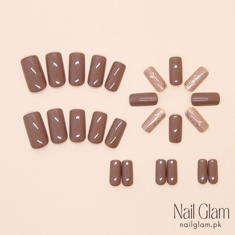 Autumn Press-On Nails (24Pcs) - Nail Kit Included