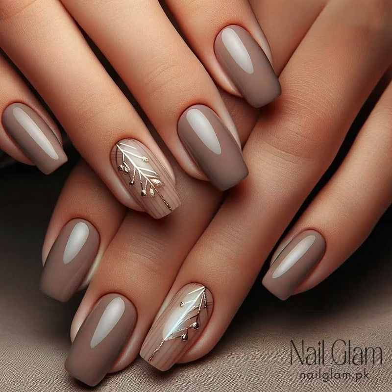 Autumn Press-On Nails (24Pcs) - Nail Kit Included