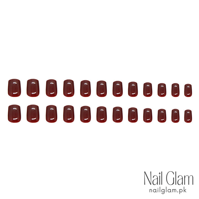 Ankola Red Press-On Nails (24Pcs) – Nail Kit Included