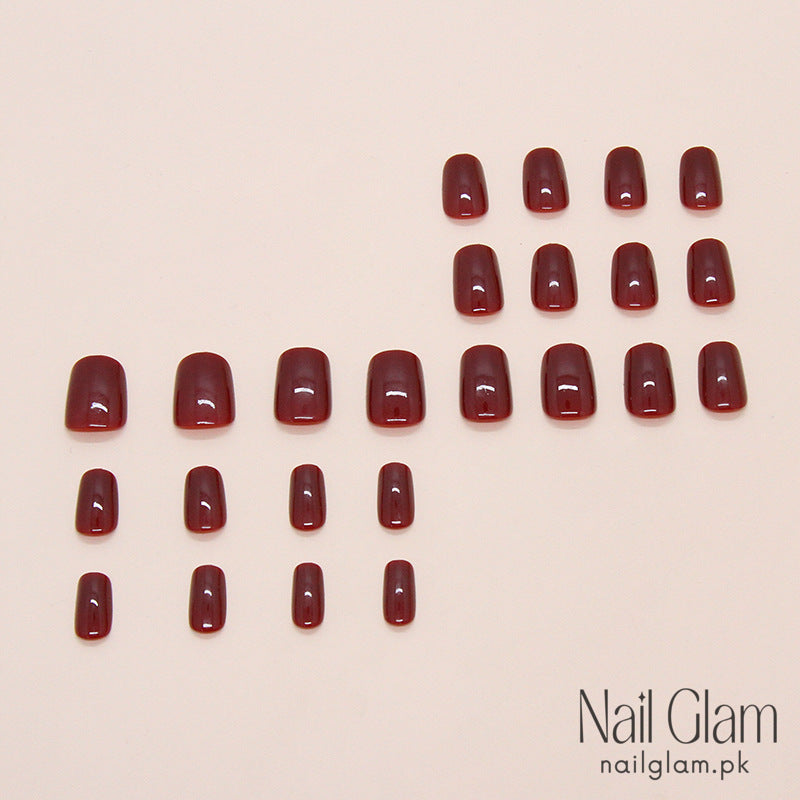 Ankola Red Press-On Nails (24Pcs) – Nail Kit Included