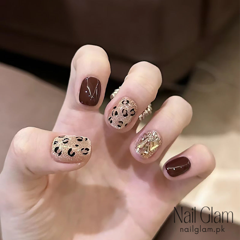 Chic Leopard Nail Design (24Pcs) - Nail Kit Included