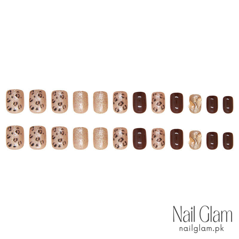 Chic Leopard Nail Design (24Pcs) - Nail Kit Included