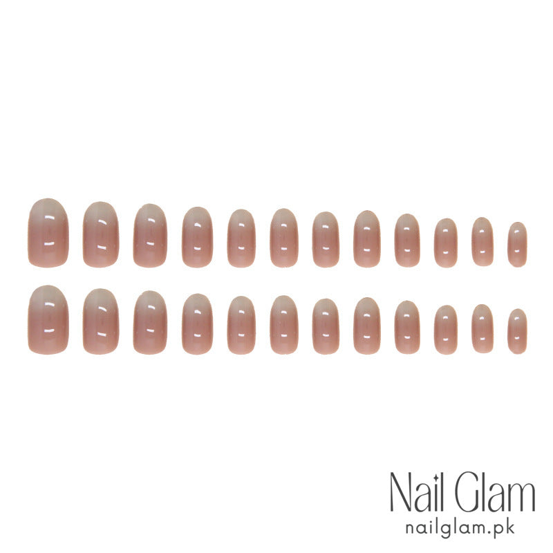 Nude Gradient Press-On Nails (24 Pcs) - Nail Kit Included