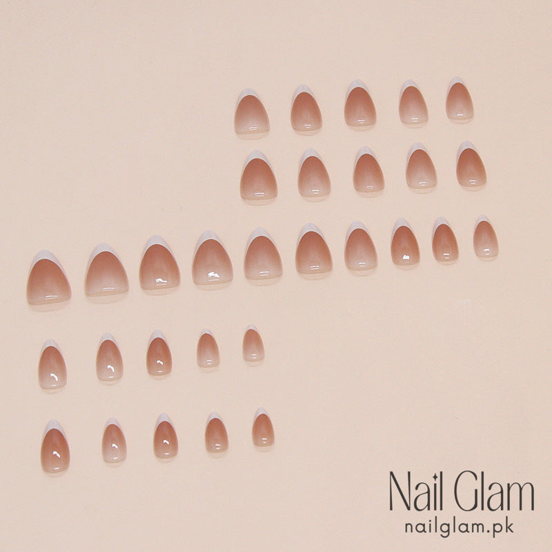 Nail Glam 118 - Barely French Press-On Nails (24Pcs) - Nail Kit Included