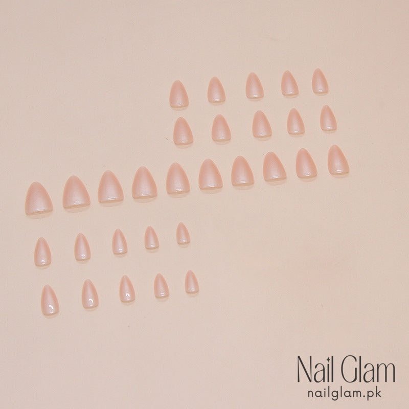 Blush Nude Press-On Nails (24 Pcs) - Nail Kit Included