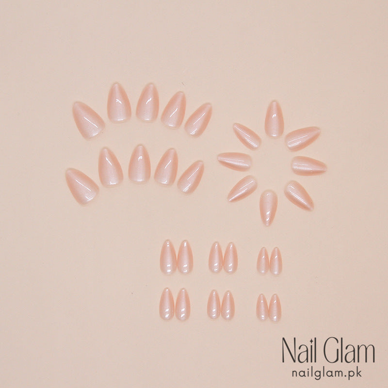 Blush Nude Press-On Nails (24 Pcs) - Nail Kit Included