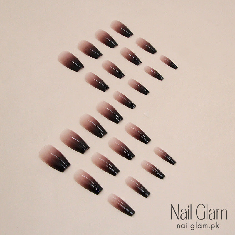 Midnight Fade Press-On Nails (24 Pcs) - Nail Kit Included