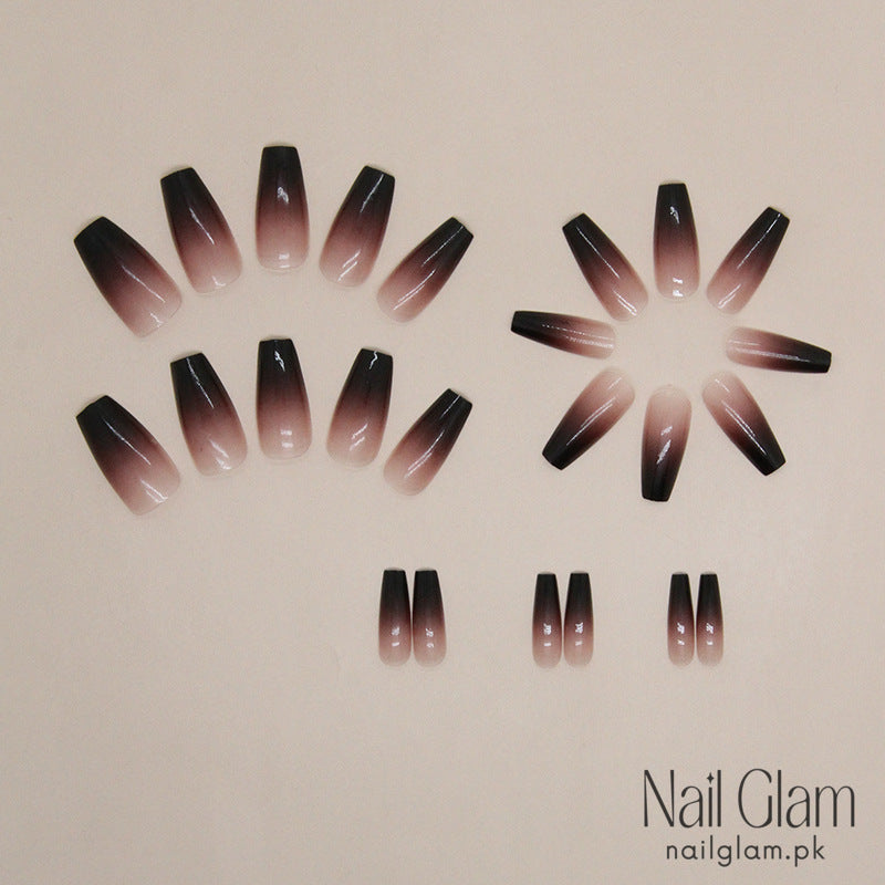 Midnight Fade Press-On Nails (24 Pcs) - Nail Kit Included