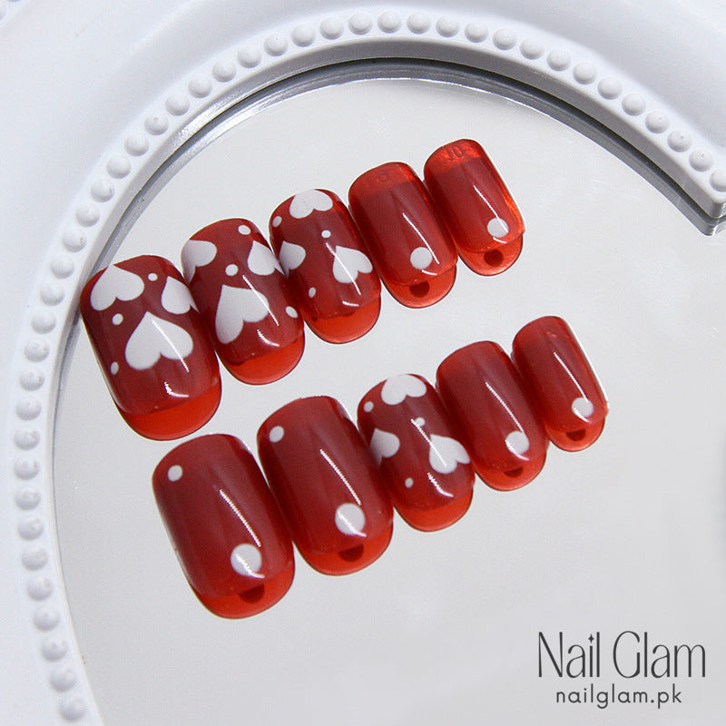 Heart & Dot Accents (24 Pcs) - Nail Kit Included