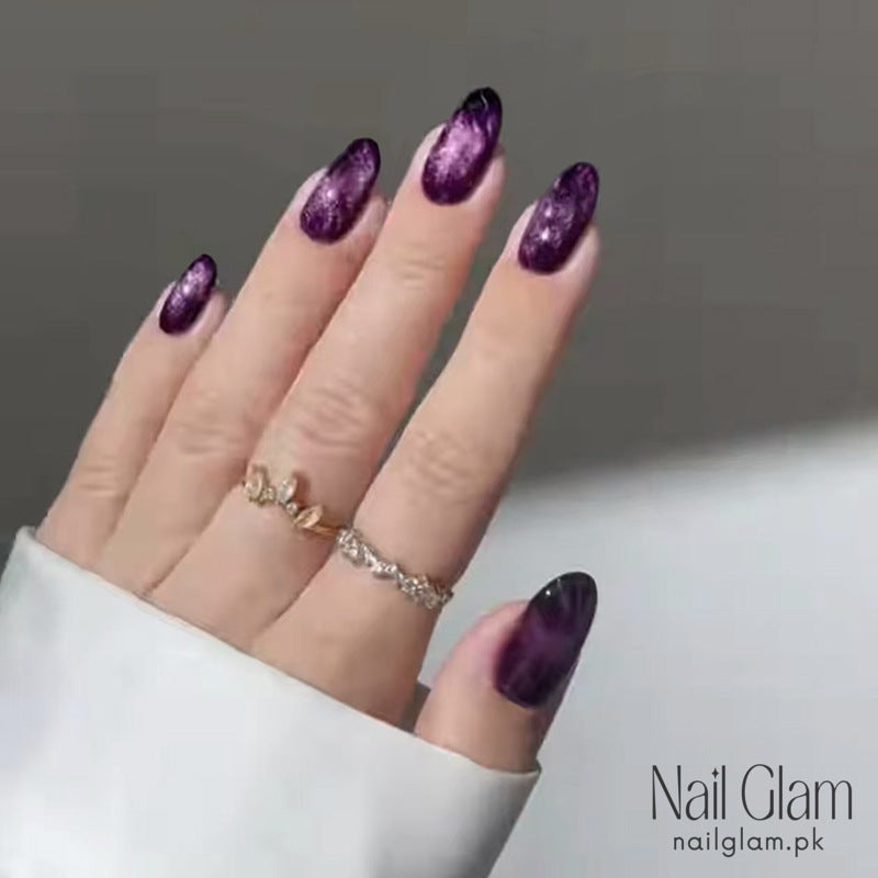 Plum Fantasy Press-On Nails (24Pcs) - Nail Kit Included