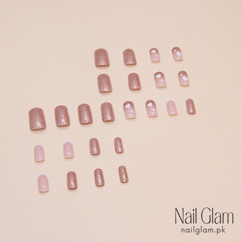 Heartfelt Sparkle (24Pcs) - Nail Kit Included