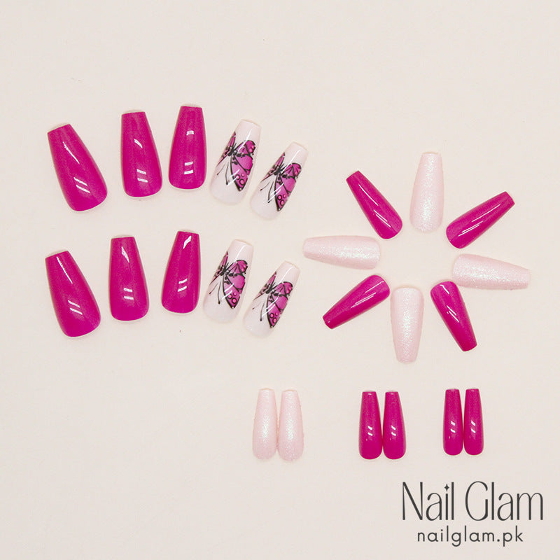 Butterfly Whimsy (24Pcs) - Nail Kit Included