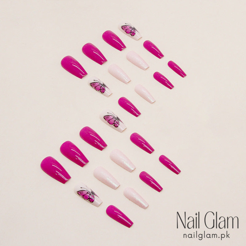 Butterfly Whimsy (24Pcs) - Nail Kit Included