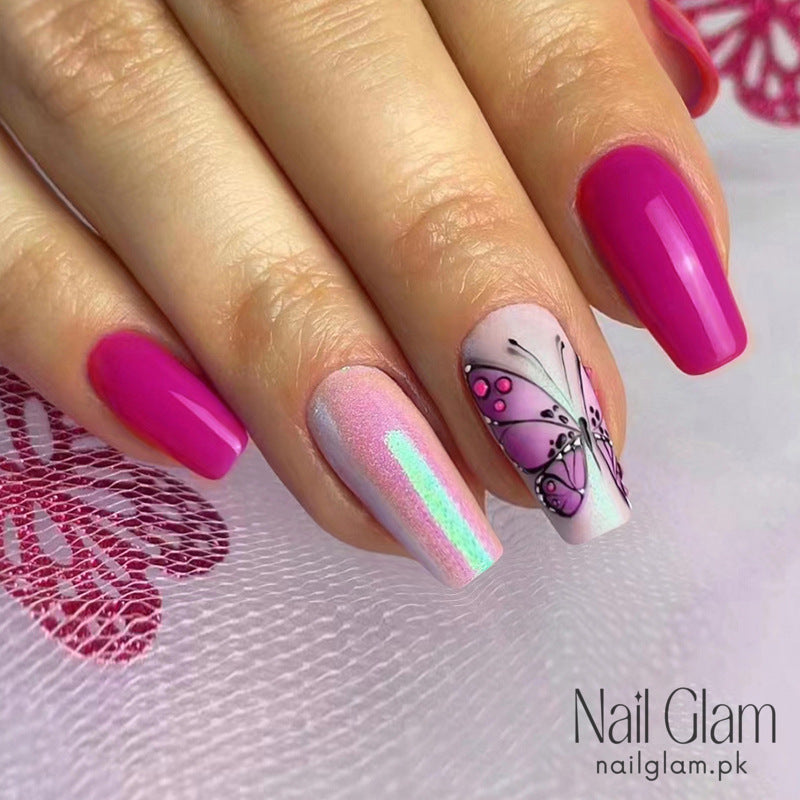 Butterfly Whimsy (24Pcs) - Nail Kit Included