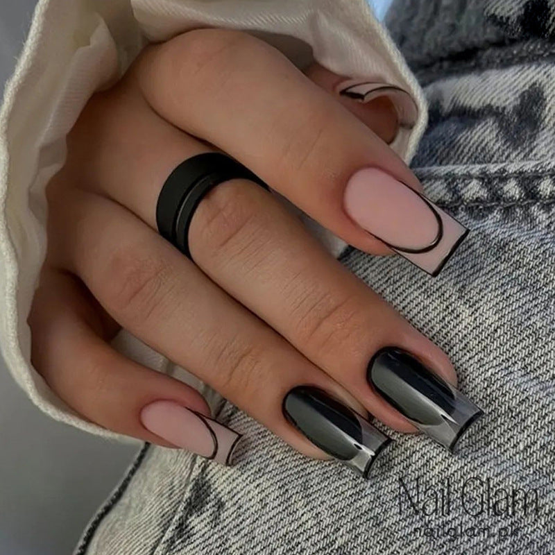 Monochromatic Hues Press-On Nails (24Pcs) - Nail Kit Included